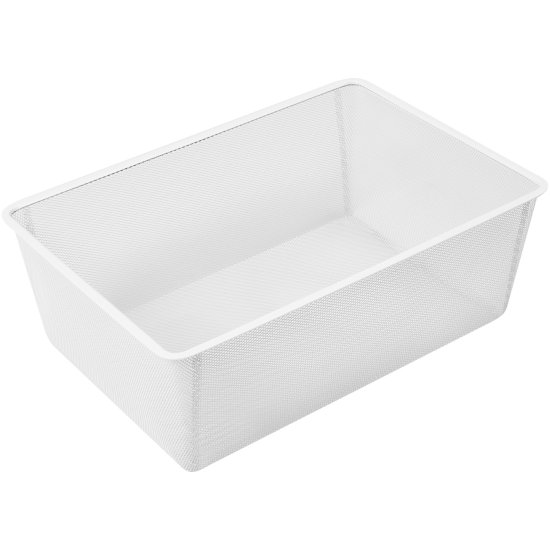 Корзина мелкосетчатая НСХ 52.9x18.5x36.5 см сталь цвет белый