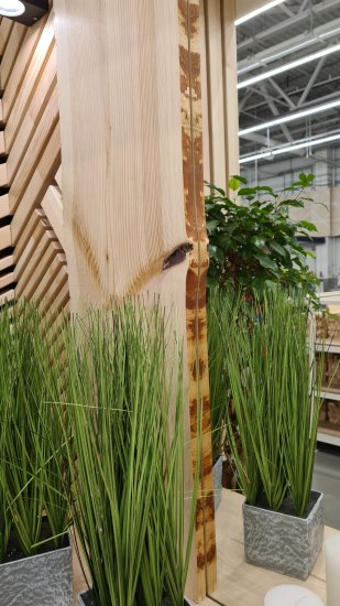 Декоративный брусок сращенный 19x40x2200 мм хвоя сорт Экстра прямой с фаской угла