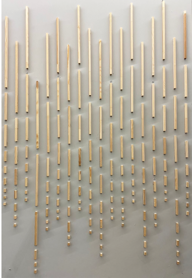 Декоративный брусок сращенный 11x11x2200 мм хвоя сорт Экстра прямой