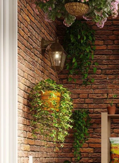 Светильник уличный настенный E27x60 Вт IP44 пластик цвет бронза