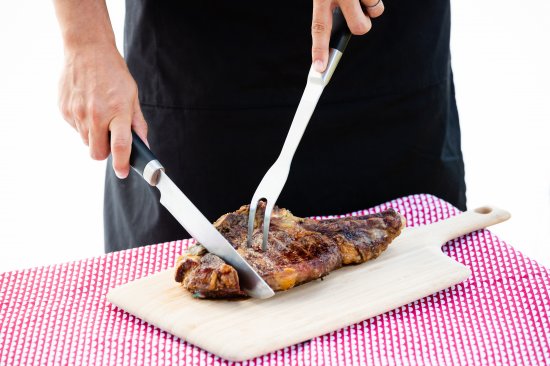 Набор для барбекю Naterial Beta нержавеющая сталь: щипцы, вилка, нож, лопатка, щетка для чистки