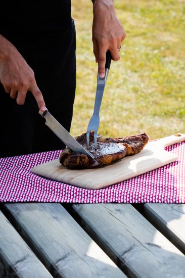 Набор для барбекю Naterial Beta нержавеющая сталь: щипцы, вилка, нож, лопатка, щетка для чистки