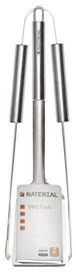 Набор для барбекю Naterial Alpha нержавеющая сталь: щипцы, лопатка, щетка для чистки