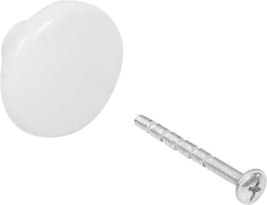 Ручка-кнопка мебельная Inspire Snow 395 мм, цвет белый