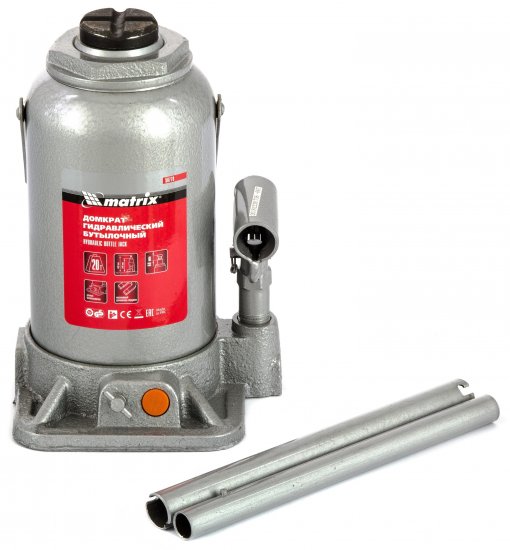 Домкрат бутылочный гидравлический Matrix 50778 до 20 т, 244-449 мм