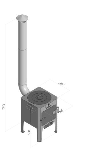 Печь садовая универсальная