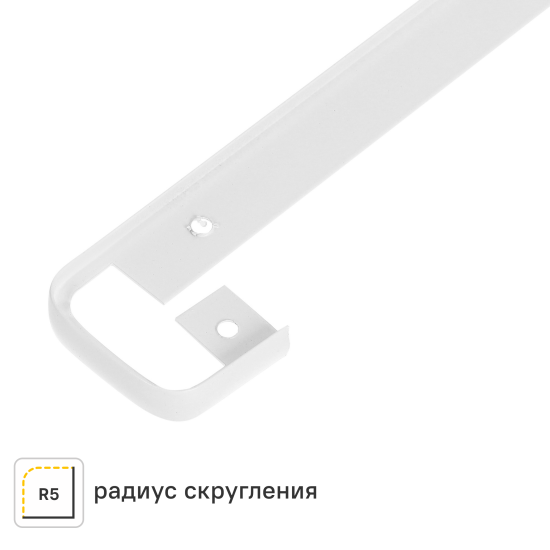 Планка соединительная U-образная R3 60x3.8 см для столешницы 3.8 см цвет белый матовый