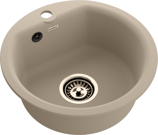 Мойка для кухни врезная Smart GF-SM 435 43.2x43.2 см глубина чаши 17 см мрамор цвет песочный