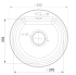 Мойка для кухни врезная Smart GF-SM 435 43.2x43.2 см глубина чаши 17 см мрамор цвет песочный