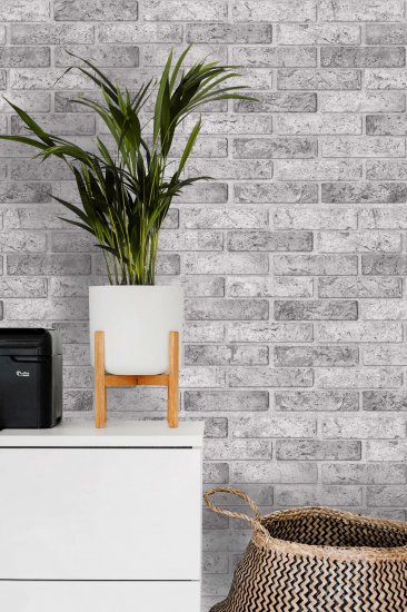 Листовая панель ПВХ 962x499x3 мм Кирпич серый 0.48 м²