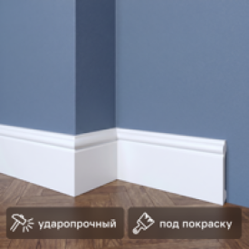 Плинтус напольный полистирол ударопрочный LM120-RU белый 15x120x2000 мм