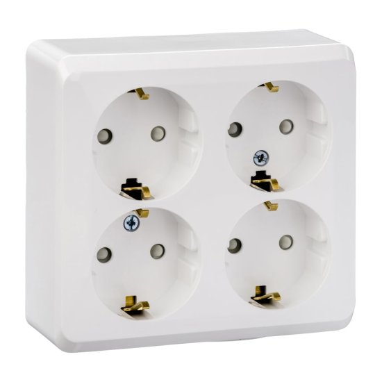 Четверная розетка Systeme Electric Этюд