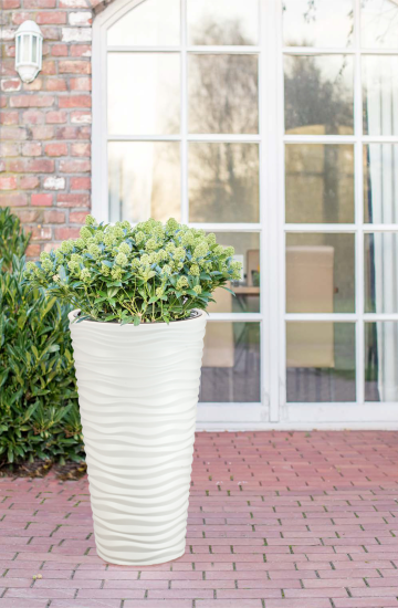 Кашпо Idea Дюна ø34 h63 см v42 л пластик белый