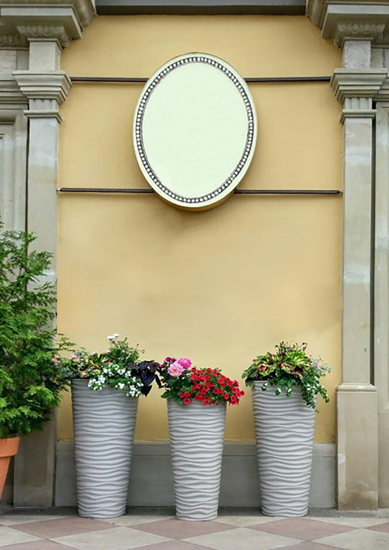 Кашпо Idea Дюна ø34 h63 см v42 л пластик белый