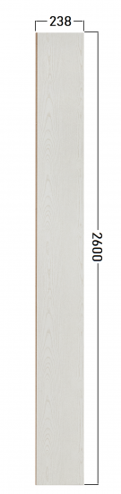 Стеновая панель МДФ Ясень белый 2600x238x6 мм 0.62 м²