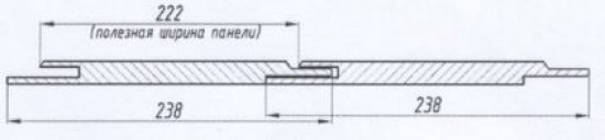 Стеновая панель МДФ Ясень белый 2600x238x6 мм 0.62 м²