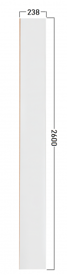 Стеновая панель МДФ Ясень классический 2600x238x6 мм 0.62 м²