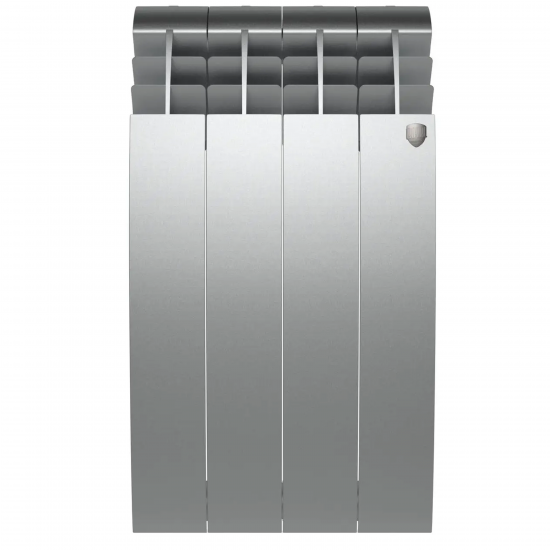 Радиатор секционный Royal Thermo Biliner 500/87 4 секции боковое подключение биметалл серый