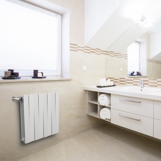 Радиатор секционный Royal Thermo Pianoforte 500/100 8 секций боковое подключение биметалл белый