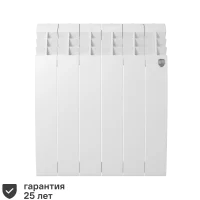 Радиатор секционный Royal Thermo Biliner 500/87 6 секций боковое подключение биметалл белый
