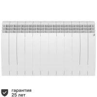 Радиатор секционный Royal Thermo Biliner 500/87 12 секций боковое подключение биметалл белый