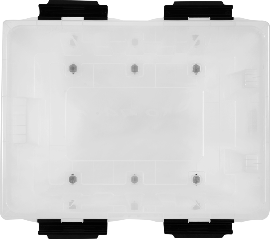 Контейнер Rox Box 74x57x41 см 120 л полипропилен с крышкой и роликами цвет прозрачный