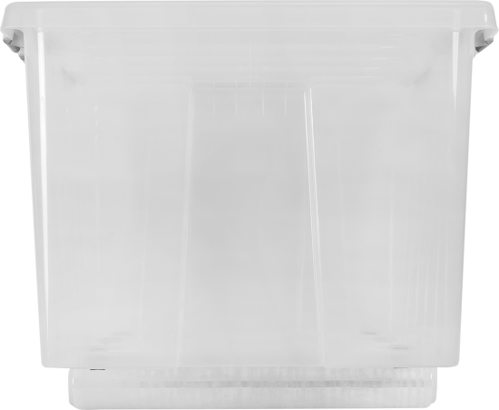 Контейнер Rox Box 74x57x41 см 120 л полипропилен с крышкой и роликами цвет прозрачный
