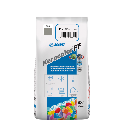 Затирка цементная Mapei Keracolor FF 112 цвет серый 2 кг
