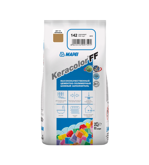 Затирка цементная Mapei Keracolor FF 142 цвет коричневый 2 кг