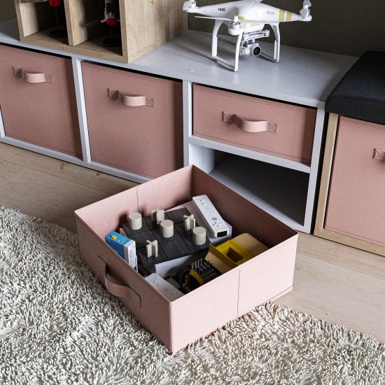 Короб Spaceo KUB Kiss 15x31x31 см 14.4 л полиэстер цвет розовый