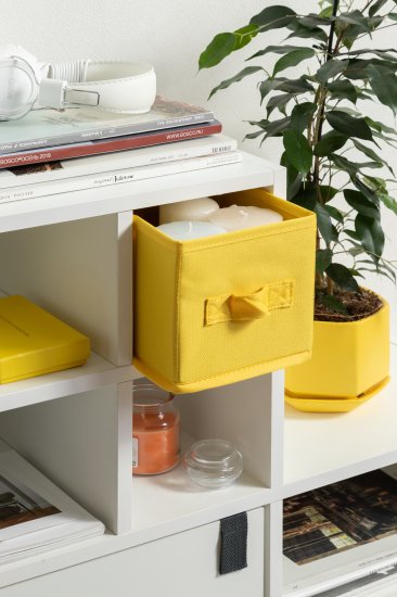 Короб Spaceo KUB Banana 15x31x15 см 6.9 л полиэстер цвет жёлтый