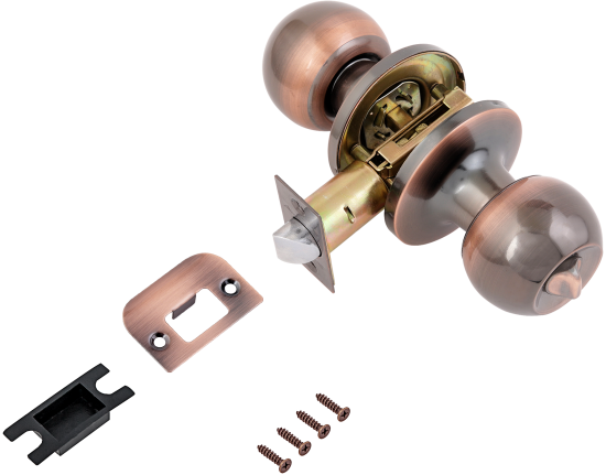 Ручка-защёлка Avers 6082-03-AC, с фиксатором, сталь, цвет старая медь