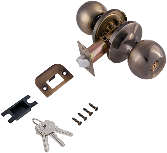 Ручка-защёлка Avers 6072-01-AB, с ключом и фиксатором, сталь, цвет античная бронза