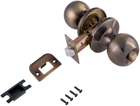 Ручка-защёлка Avers 6072-03-AB, с фиксатором, сталь, цвет античная бронза