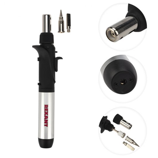 Паяльник газовый Rexant с пьезоподжигом (12-0501)