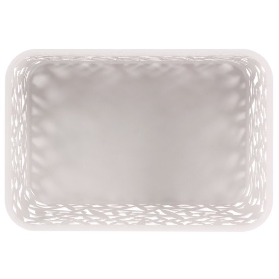 Корзинка универсальная 28x19x14.5 см 3xL пластик цвет белый