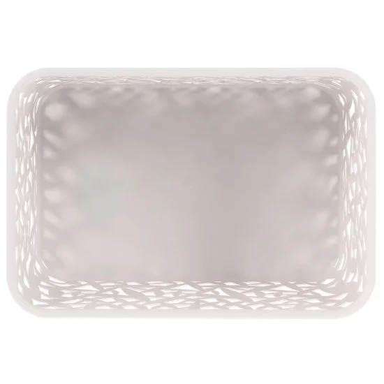 Корзинка универсальная 28x19x14.5 см 3xL пластик цвет белый
