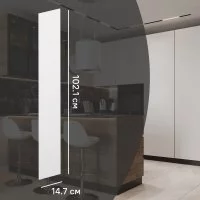Фасад кухонного шкафа София 14.7x102.1 см DELINIA ID ЛДСП цвет белый