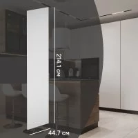 Фасад кухонного шкафа София 44.7x214.1 см DELINIA ID ЛДСП цвет белый