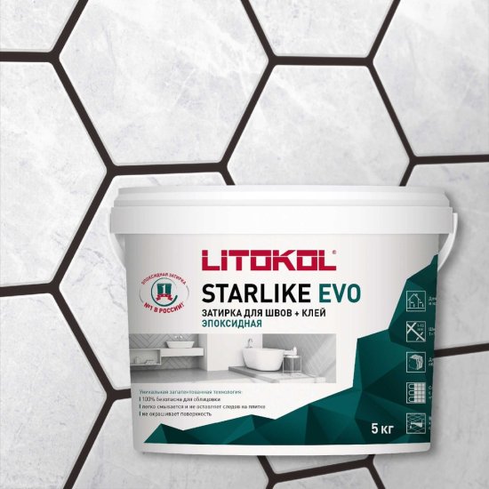Эпоксидный состав для укладки и затирки мозаики LITOKOL STARLIKE EVO S.235 CAFFE