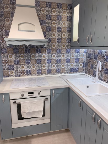 Фасад кухонного шкафа Томари 32.8x102.1 DELINIA ID см МДФ цвет голубой