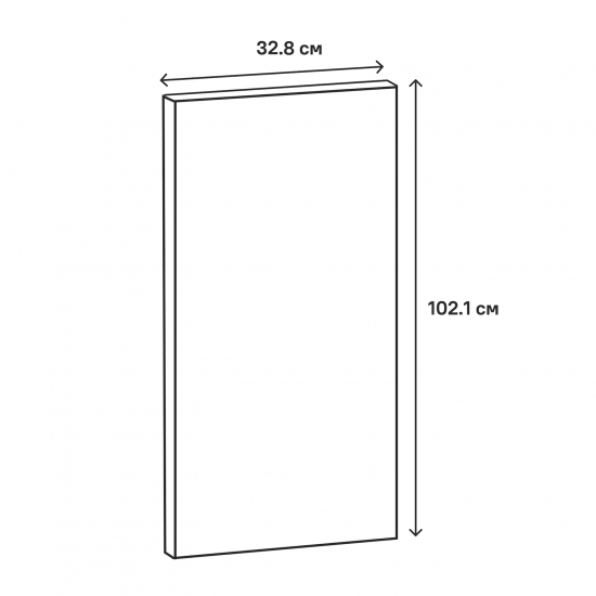 Фасад кухонного шкафа Томари 32.8x102.1 DELINIA ID см МДФ цвет голубой