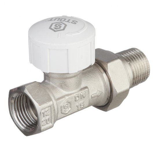 Клапан термостатический Stout 1/2 НР(ш) х 1/2 ВР(г) для радиатора (SVT 0001 000015)