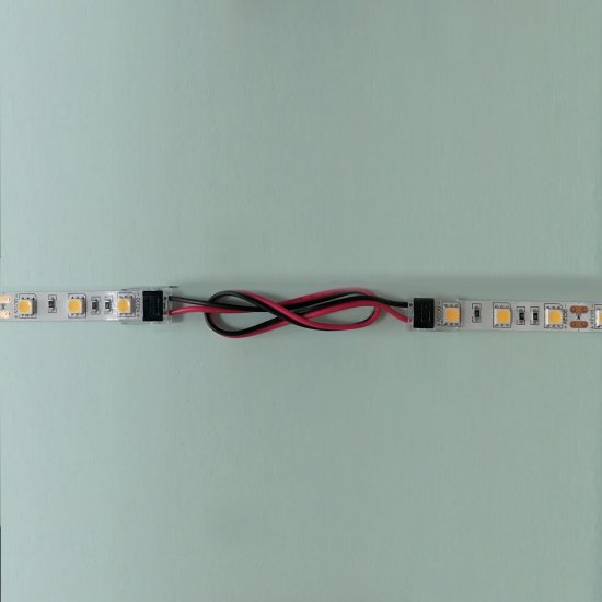 Комплект для светодиодной ленты: 2 клипсы, 2 разъёма «игла», провод 30 см, 8-10 мм, 12-24 В, IP20