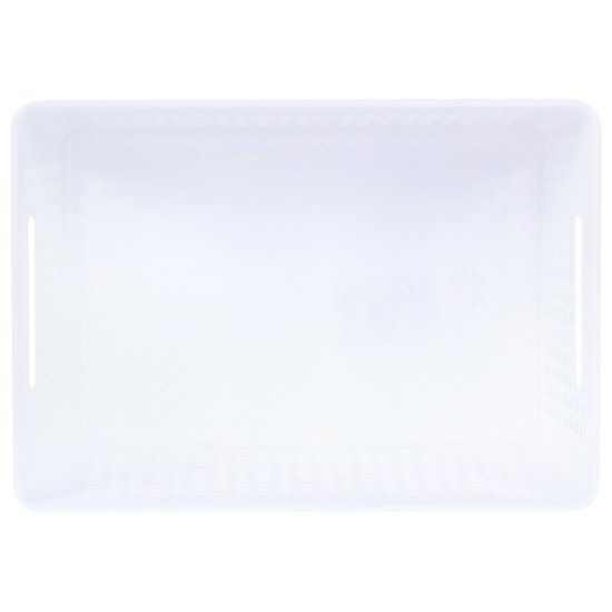 Лоток 27x19x15 см пластик цвет белый с крышкой