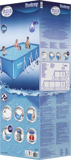 Бассейн каркасный прямоугольный Bestway 56424 BW 400x211x81 см 5700 л