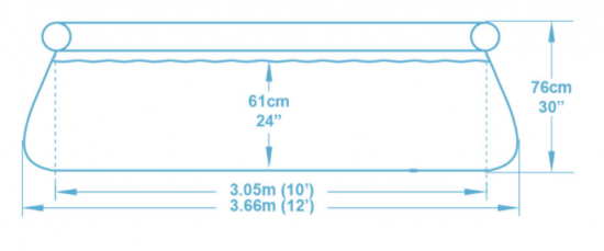 Бассейн надувной Bestway 57274 BW 366x76 см