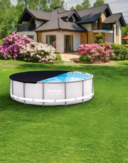 Тент для бассейна Bestway ø4.27 м ПВХ черный