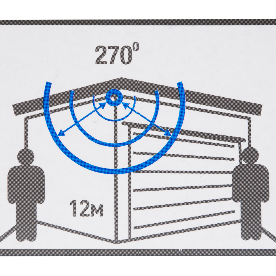 Датчик движения угловой 270 градусов 1100 Вт цвет чёрный IP44
