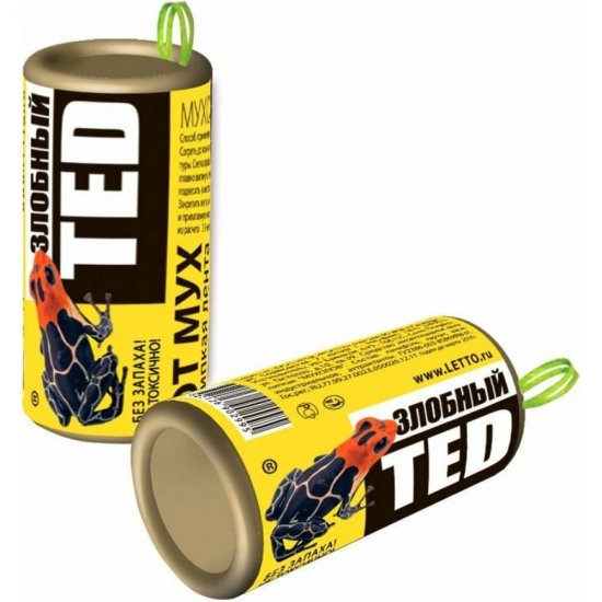 Лента липкая от мух Злобный TED Мухолов
